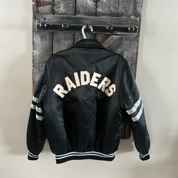 Men's Raiders NFL Professional Snap Button Jacket - Picture 2 of 6
